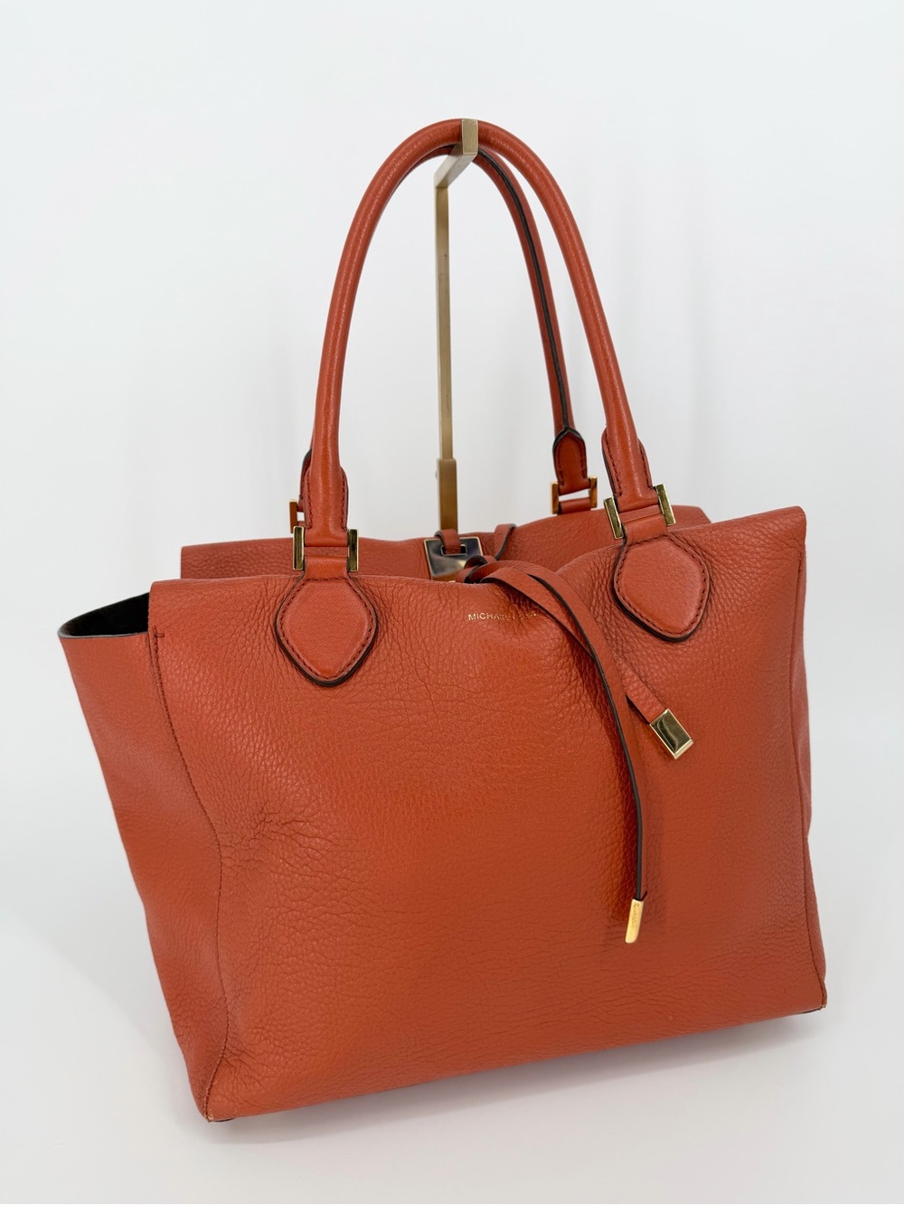 Michael Kors Women's Brown 'Miranda' Tote Orange